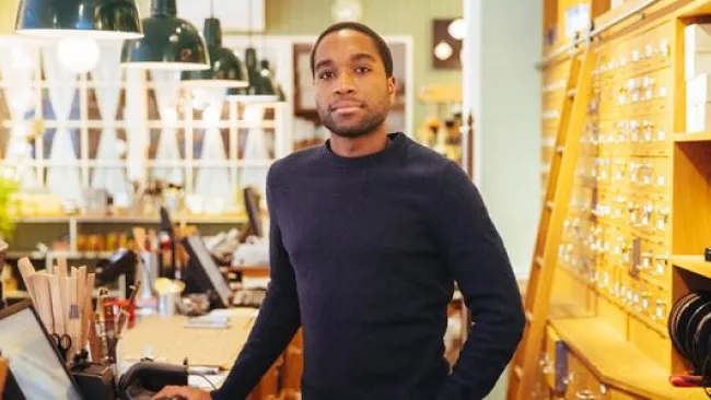 A guy in a retail store